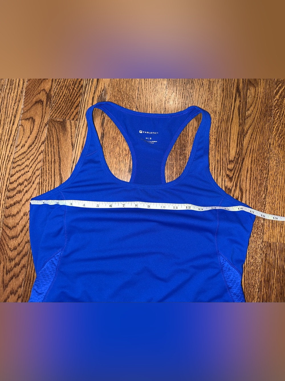 Blue Racerback Performance Tank, Fabletics, Size Medium, Like New! - Picture 7 of 9